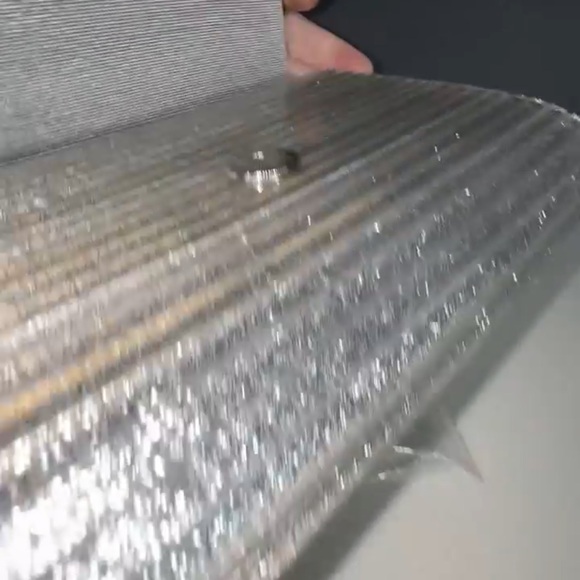 Kurt Geiger Glittering Silver Clutch with Rainbow Gemstones - Picture 3 of 6